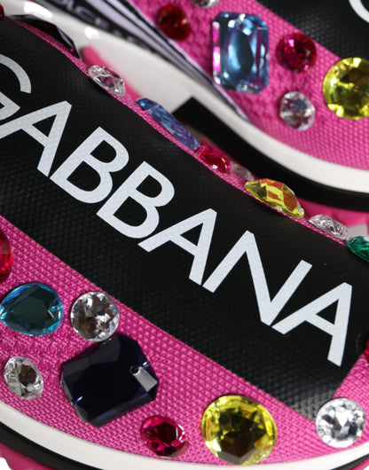 Zapatillas Bajas Dolce & Gabbana Sorrento Rosas con Cristales