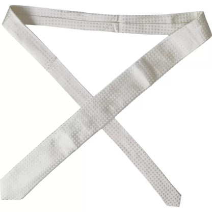 Corbata de seda blanca con lunares, clásica y ajustable, para hombre, de Dolce & Gabbana