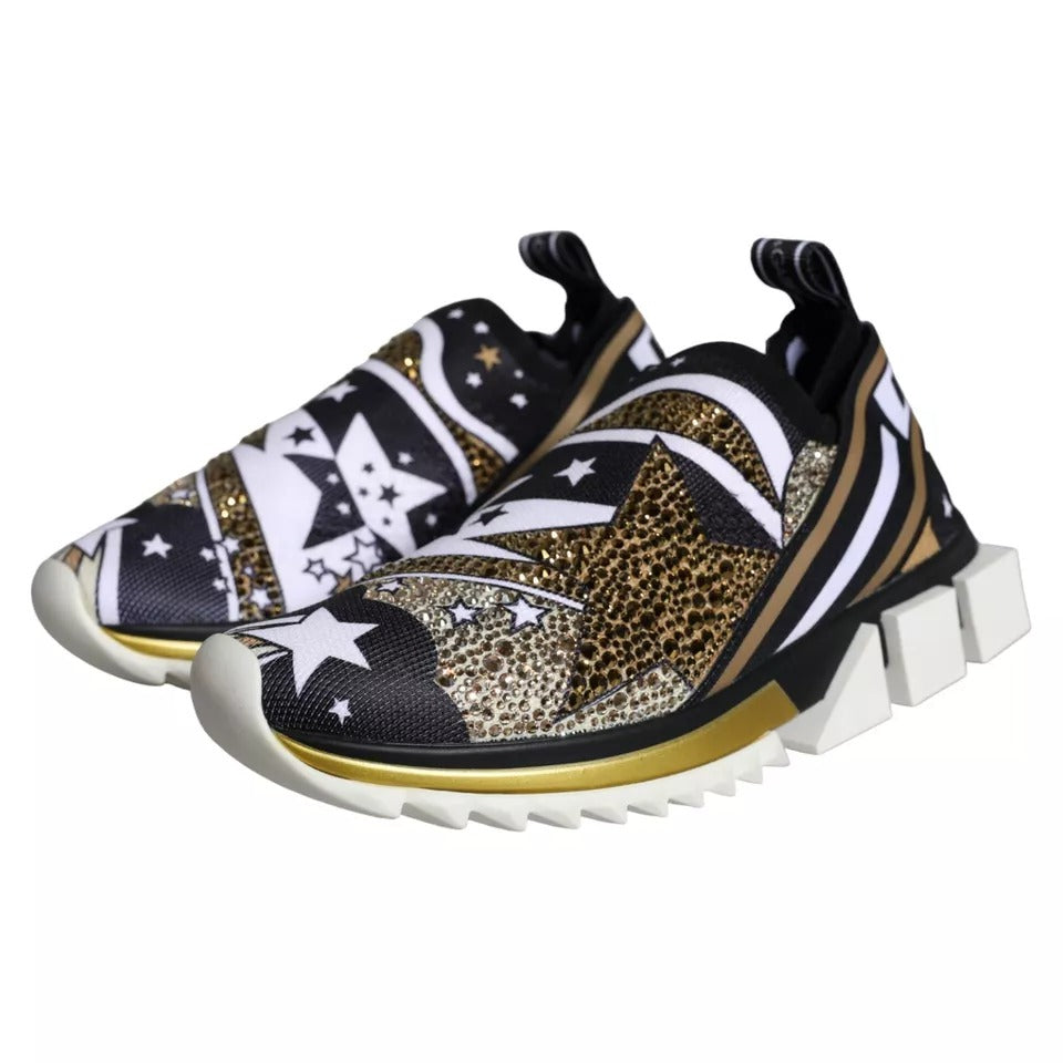 Dolce & Gabbana Sorrento Comet and Stars Multicolor Print Sneakers