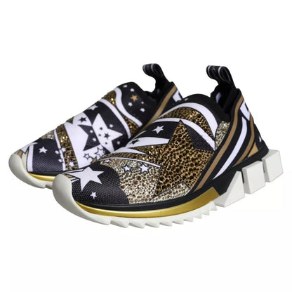 Dolce & Gabbana Sorrento Comet and Stars Multicolor Print Sneakers