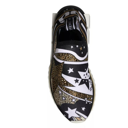 Dolce & Gabbana Sorrento Comet and Stars Multicolor Print Sneakers