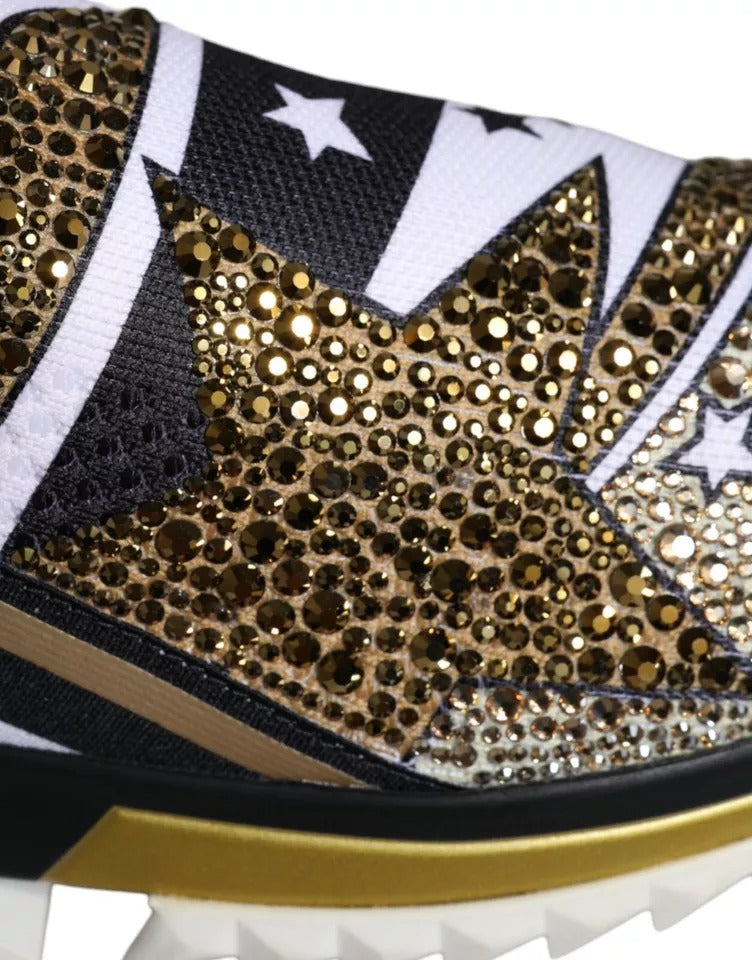 Dolce & Gabbana Sorrento Comet and Stars Multicolor Print Sneakers