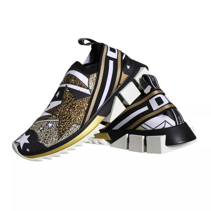 Dolce & Gabbana Sorrento Comet and Stars Multicolor Print Sneakers