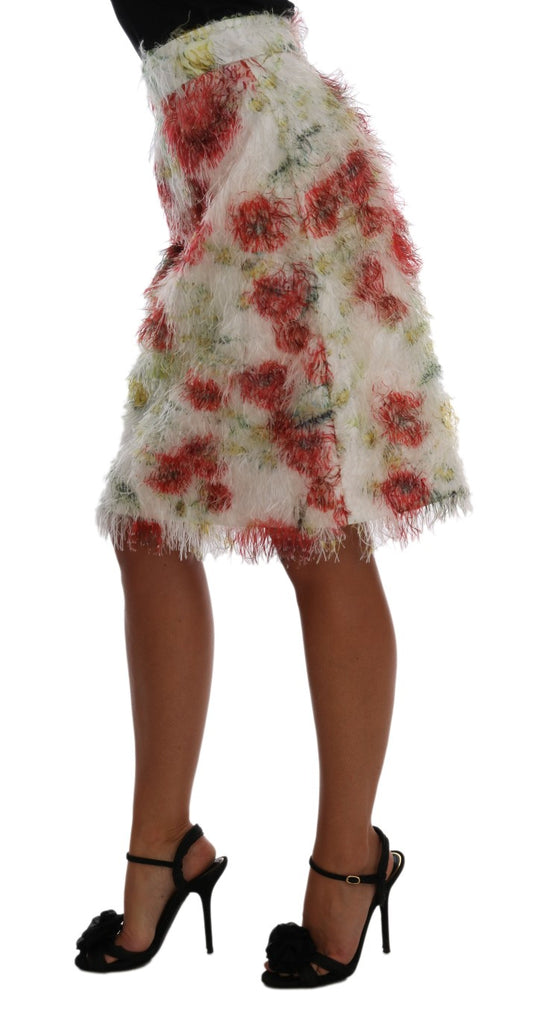 Falda lápiz recta con estampado floral de Dolce & Gabbana
