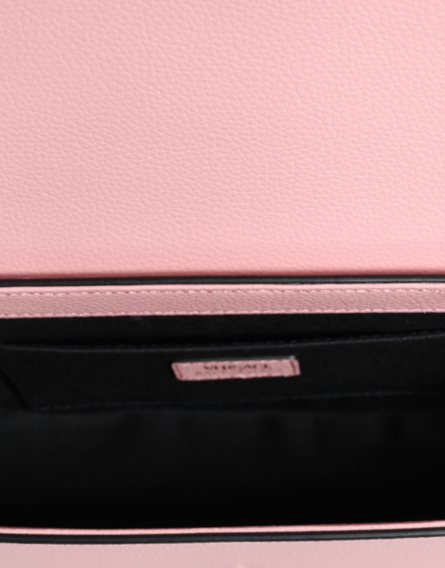 Bolso De Bandolera Versace En Piel VacunoGranulada Con Logo Rosa