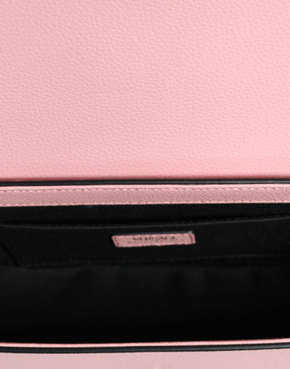Bolso De Bandolera Versace En Piel VacunoGranulada Con Logo Rosa