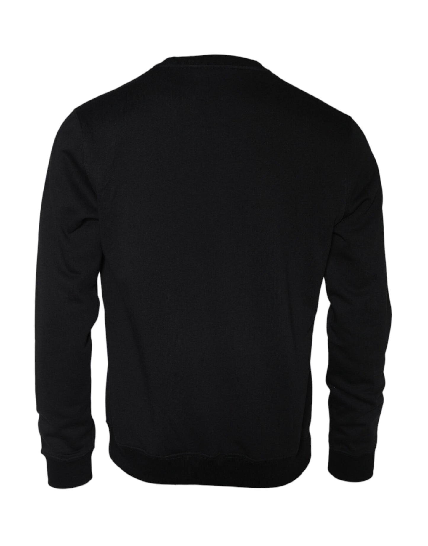 Sudadera de cuello redondo de algodón con forro polar y Medusa negra de Versace