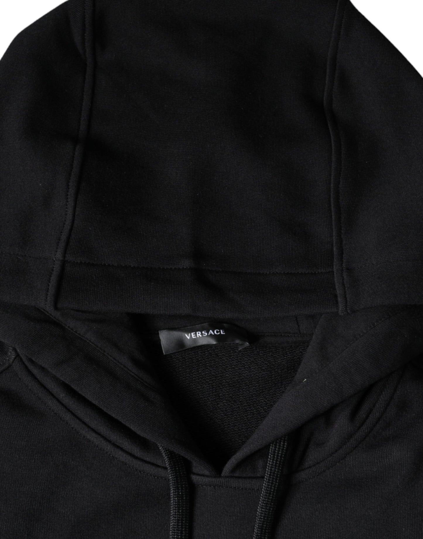Sudadera con capucha y estampado de Medusa negra de algodón Versace