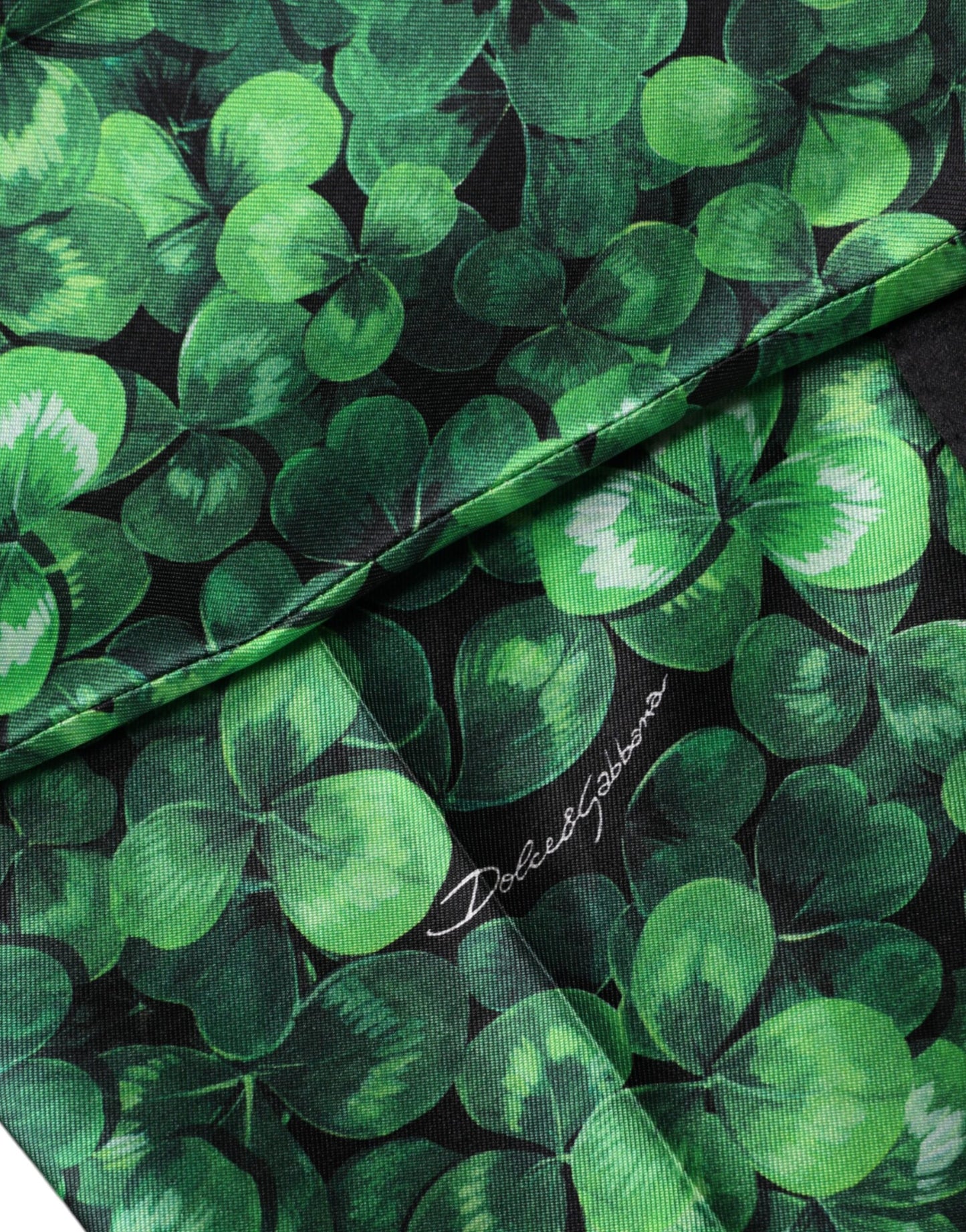 Pantalones cónicos de talle alto de satén de seda verde Clover de Dolce & Gabbana