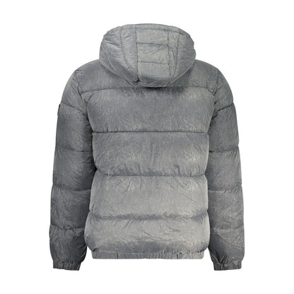 Chaqueta De Poliamida Gris Con Mangas Largas De La Marca Guess Jeans