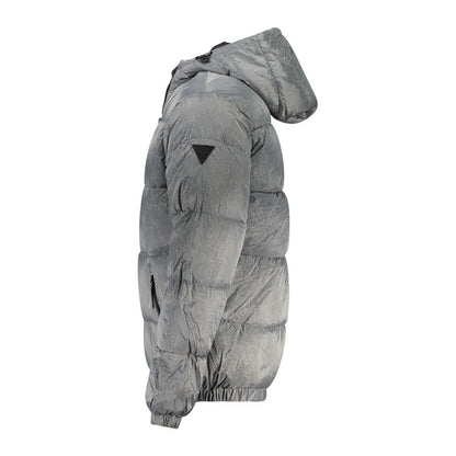 Chaqueta De Poliamida Gris Con Mangas Largas De La Marca Guess Jeans
