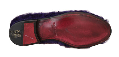 Mocasines de Piel de Oveja Morados Dolce & Gabbana