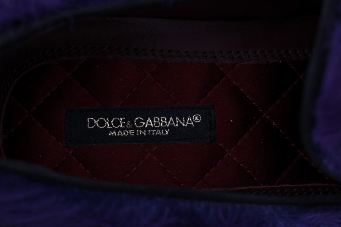 Mocasines de Piel de Oveja Morados Dolce & Gabbana