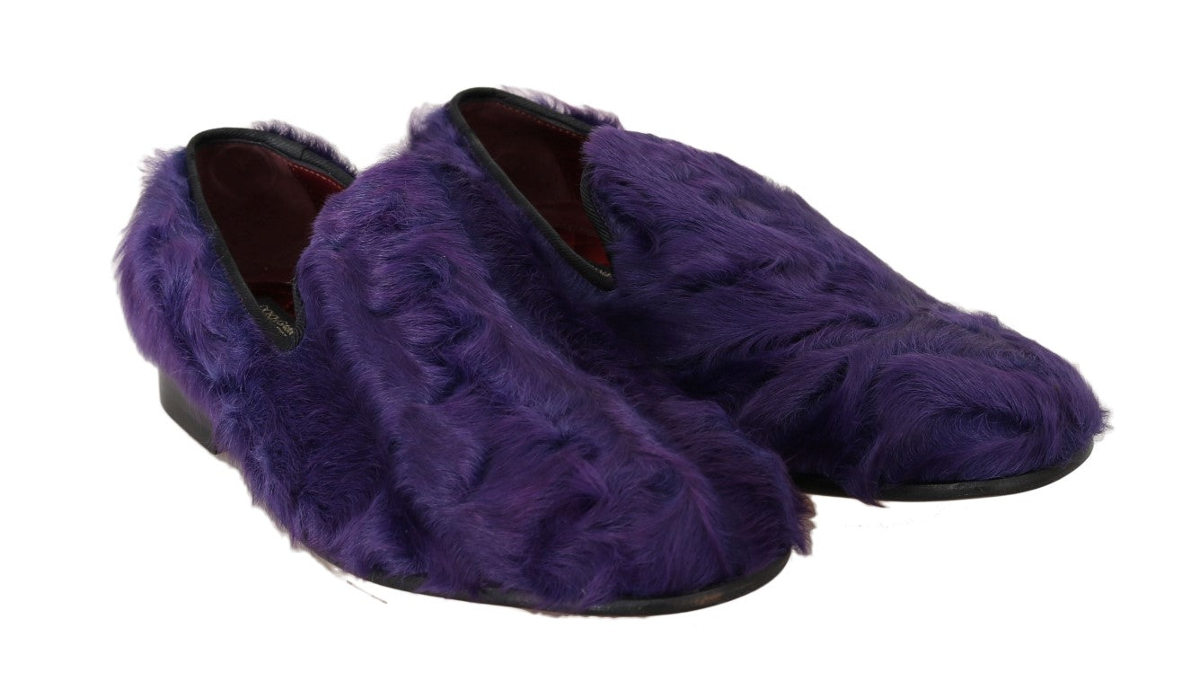 Mocasines de Piel de Oveja Morados Dolce & Gabbana