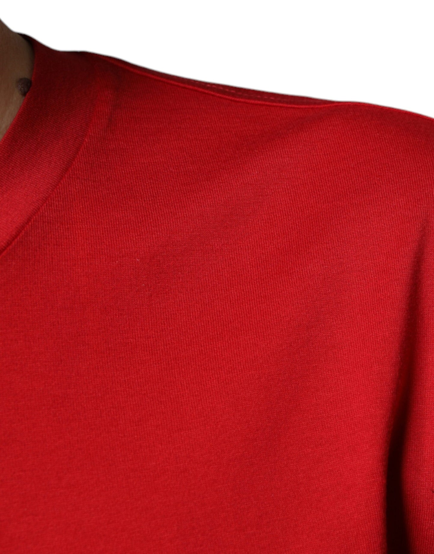 Camiseta de cuello redondo con estampado del logotipo DG de algodón rojo de Dolce & Gabbana