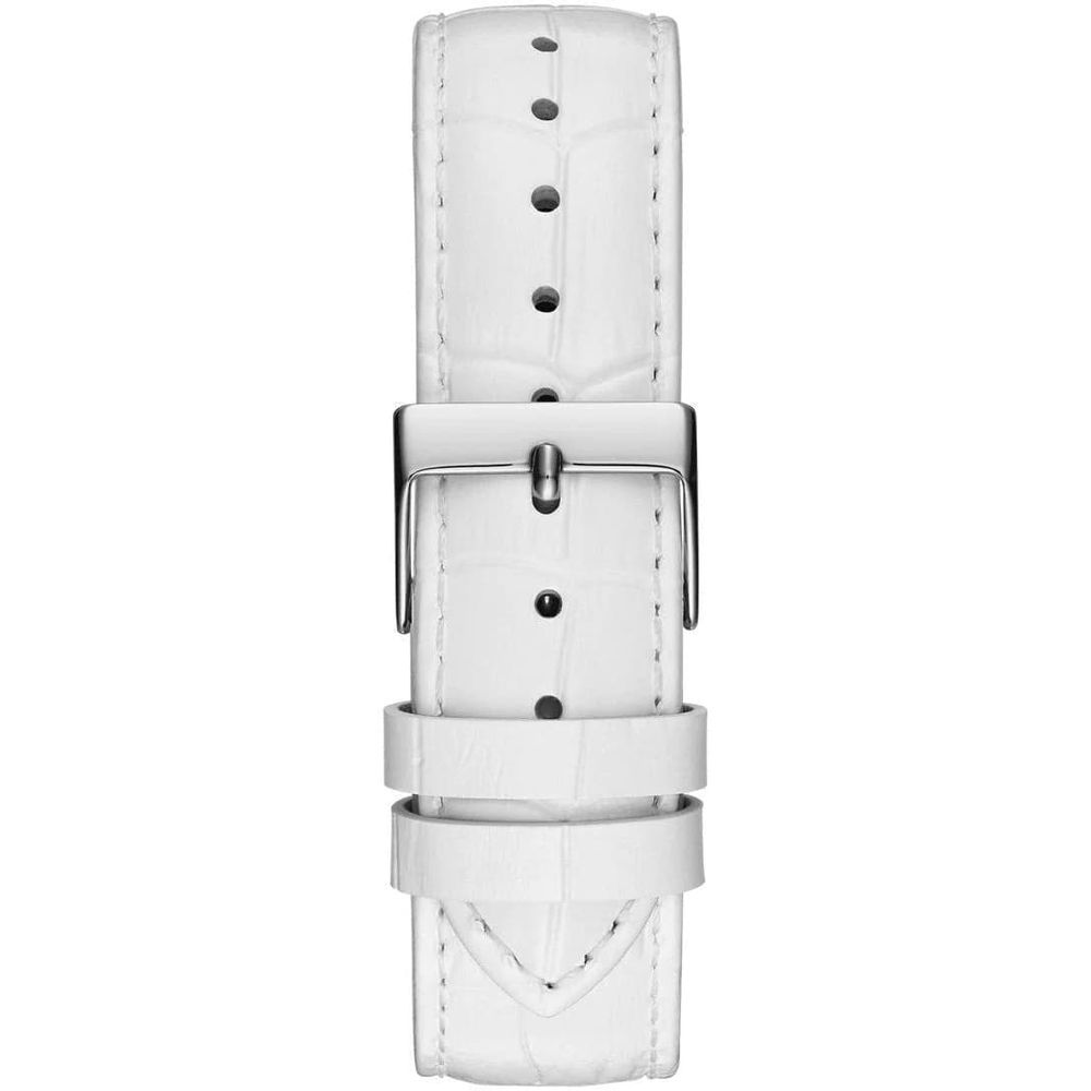 Reloj de pulsera Guess de cuero blanco
