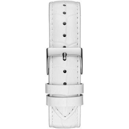 Reloj de pulsera Guess de cuero blanco