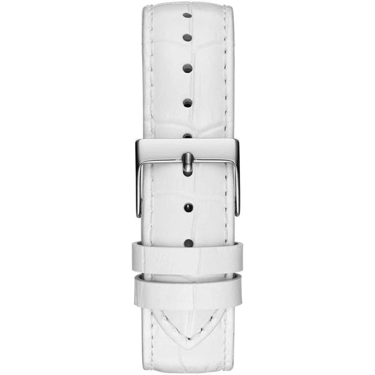 Reloj de pulsera Guess de cuero blanco