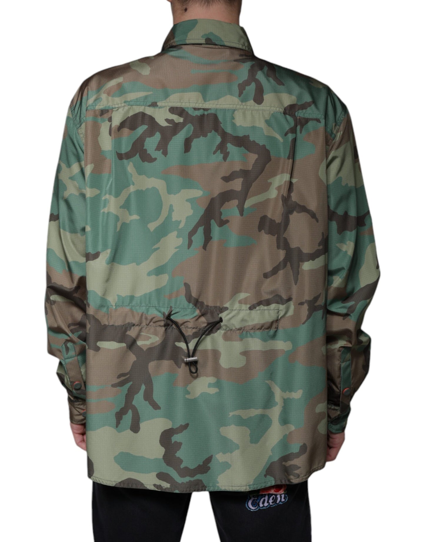 Camisa abotonada con estampado de camuflaje multicolor de Dolce & Gabbana