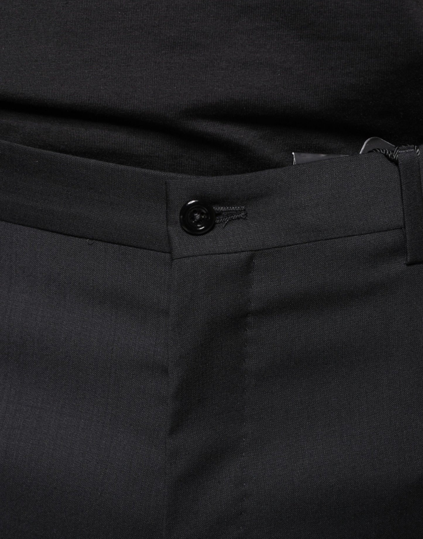 Dolce & Gabbana Pantalones de Vestir Entallados de Lana Negra para Hombre