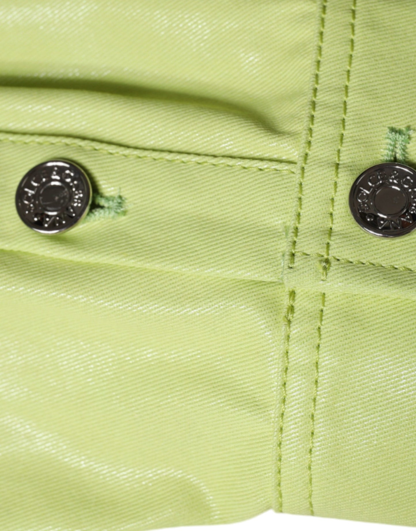 Camisa Dolce & Gabbana de hombre con cuello y botones, de algodón verde