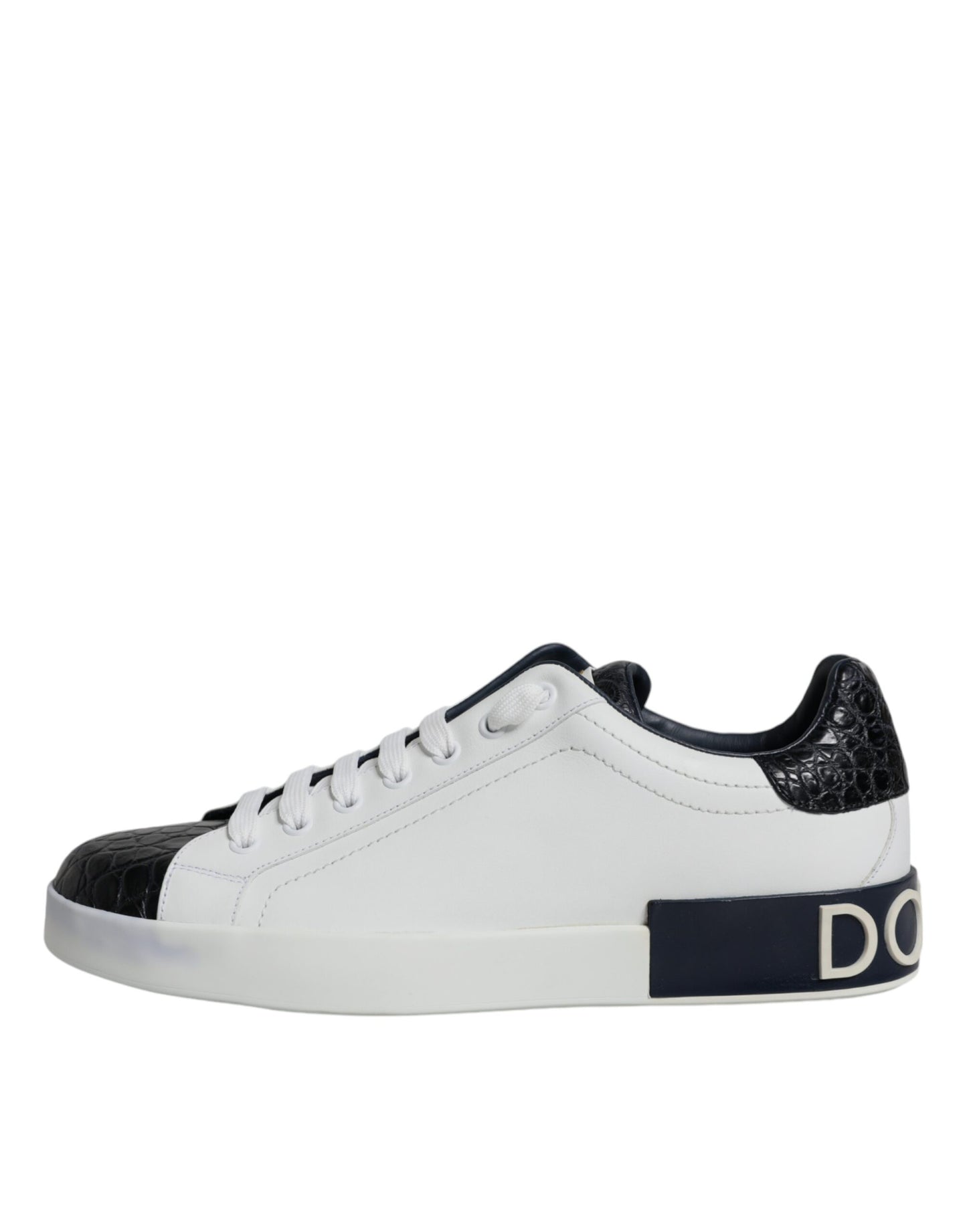 Zapatillas Dolce & Gabbana Portofino de Piel Blanca con Logo
