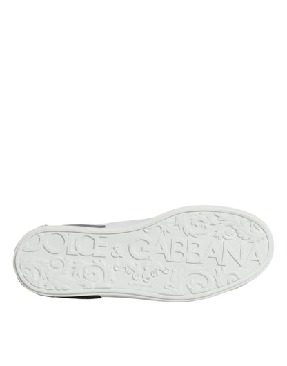 Zapatillas Dolce & Gabbana Portofino de Piel Blanca con Logo