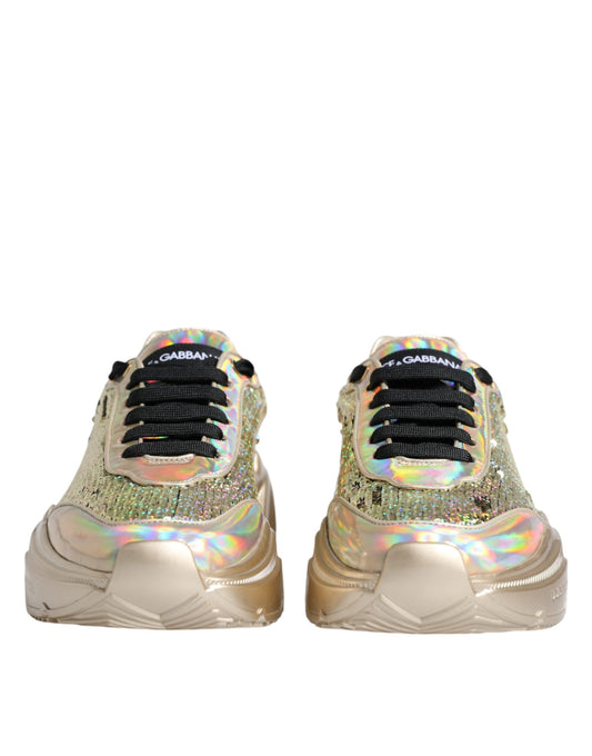 Zapatillas deportivas Dolce & Gabbana Gold Sequin Iridiscent Daymaster