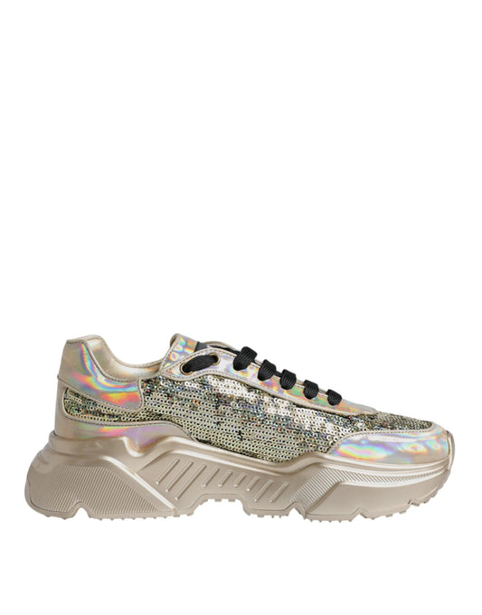 Zapatillas deportivas Dolce & Gabbana Gold Sequin Iridiscent Daymaster
