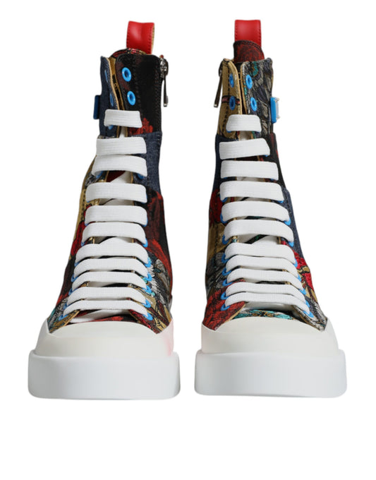 Zapatillas de deporte altas multicolor con parches Dolce & Gabbana