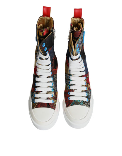 Zapatillas de deporte altas multicolor con parches Dolce & Gabbana