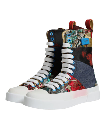 Zapatillas de deporte altas multicolor con parches Dolce & Gabbana