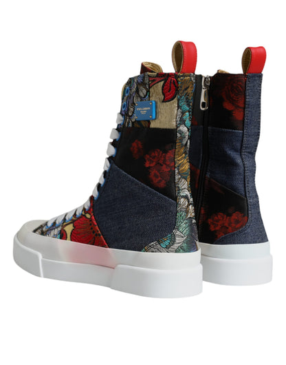 Zapatillas de deporte altas multicolor con parches Dolce & Gabbana