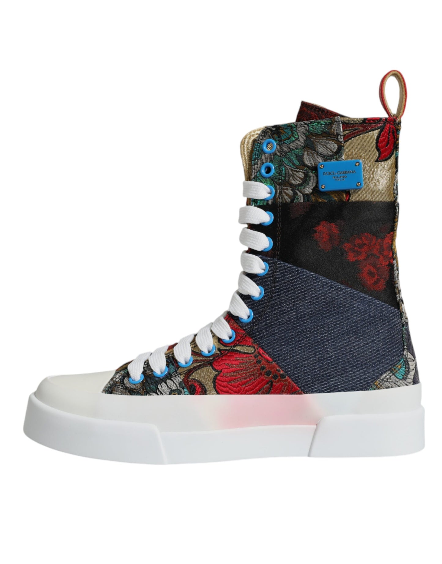 Zapatillas de deporte altas multicolor con parches Dolce & Gabbana