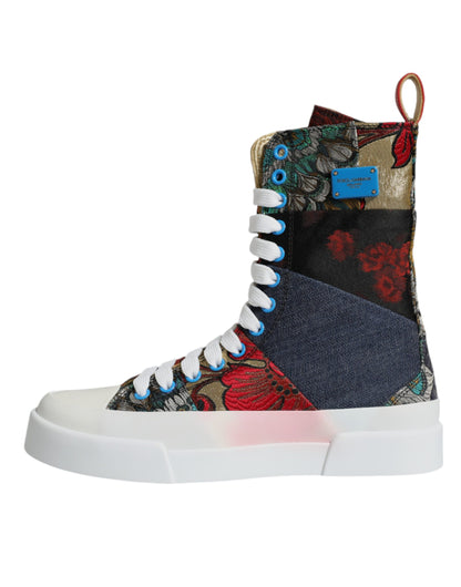 Zapatillas de deporte altas multicolor con parches Dolce & Gabbana