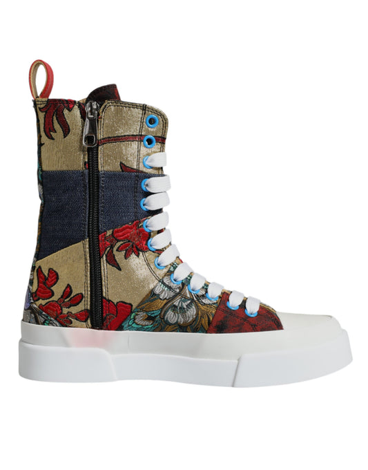 Zapatillas de deporte altas multicolor con parches Dolce & Gabbana