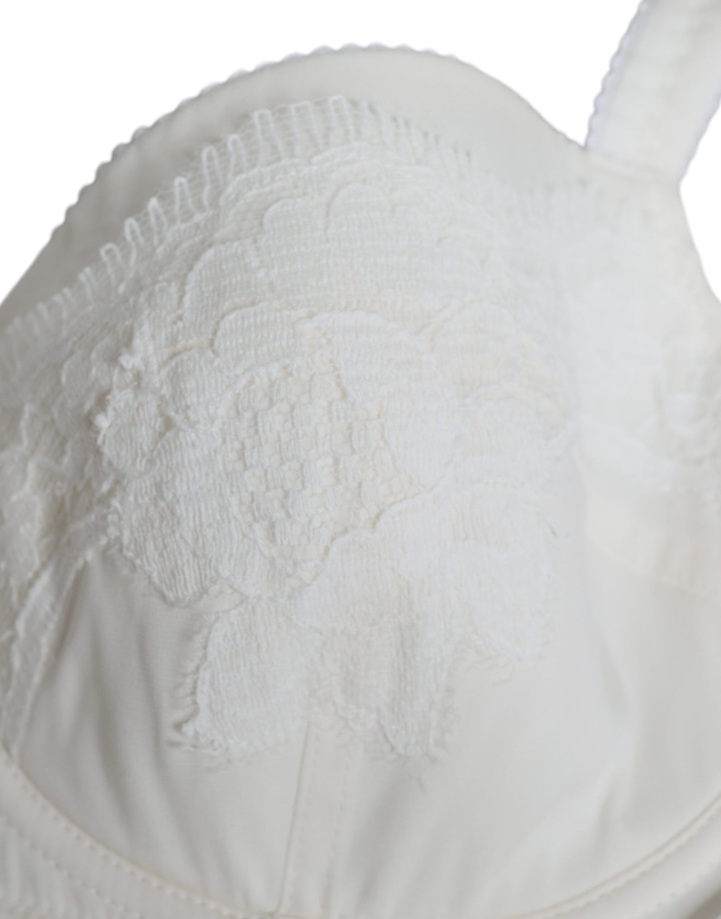 Ropa interior Dolce & Gabbana de seda elástica blanca con braga y sujetador balconette