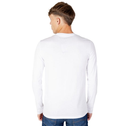 Camiseta de manga larga blanca de algodón Armani Exchange