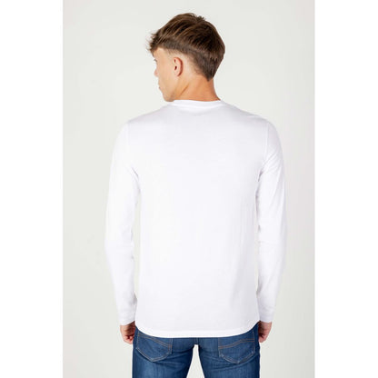Camiseta de manga larga blanca de algodón Armani Exchange