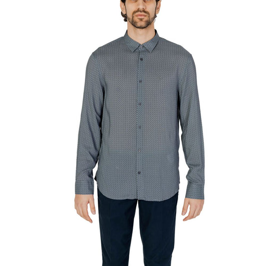 Camisa de viscosa estampada gris Armani Exchange