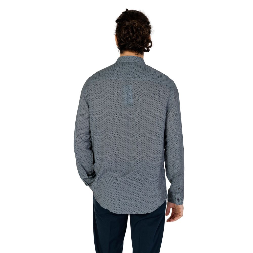 Camisa de viscosa estampada gris Armani Exchange