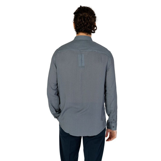 Camisa de viscosa estampada gris Armani Exchange