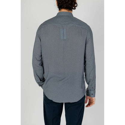 Camisa de viscosa estampada gris Armani Exchange