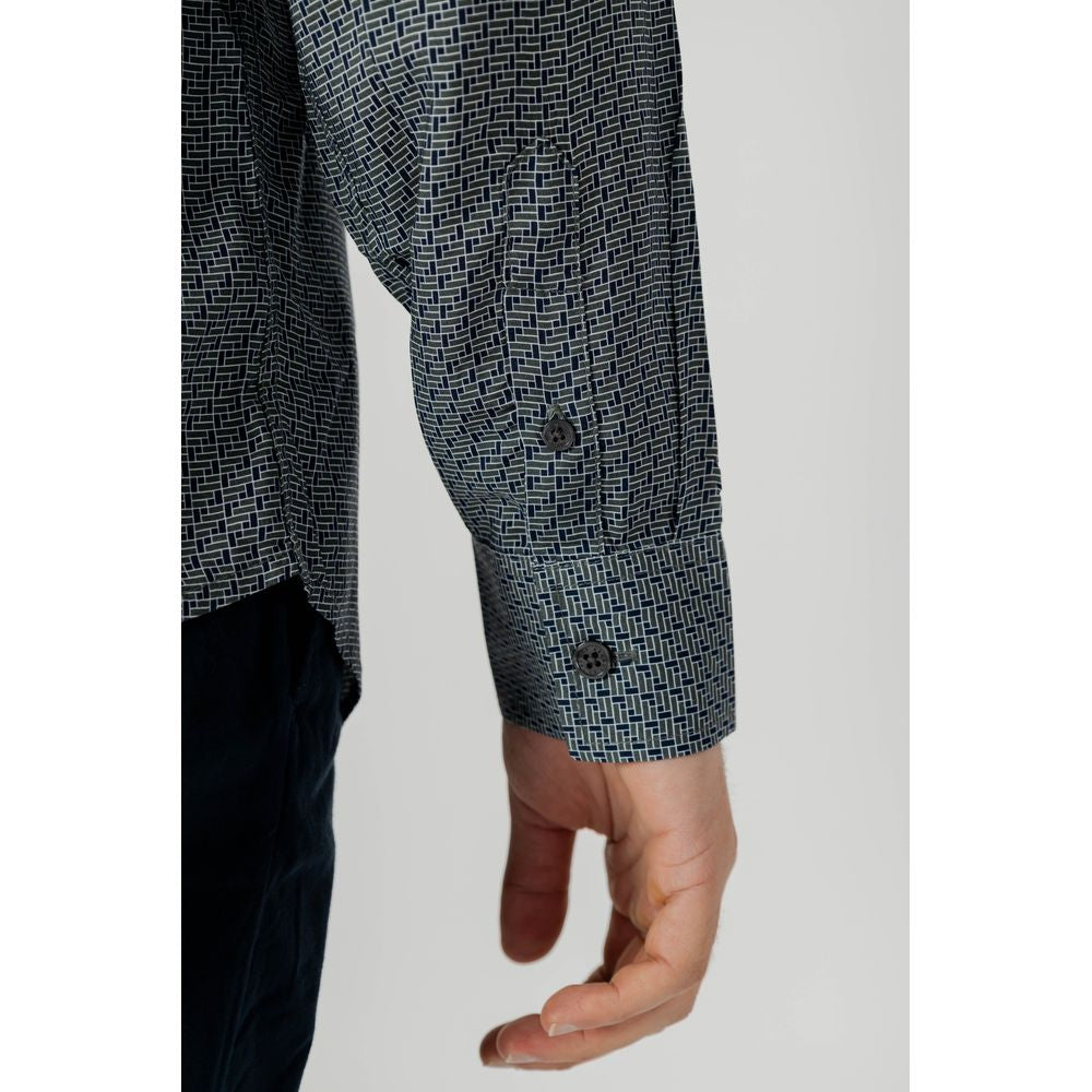 Camisa de viscosa estampada gris Armani Exchange