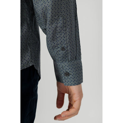 Camisa de viscosa estampada gris Armani Exchange