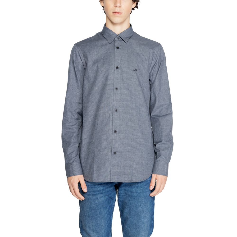 Camisa de vestir Armani Exchange de algodón azul