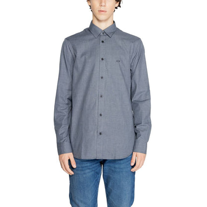 Camisa de vestir Armani Exchange de algodón azul