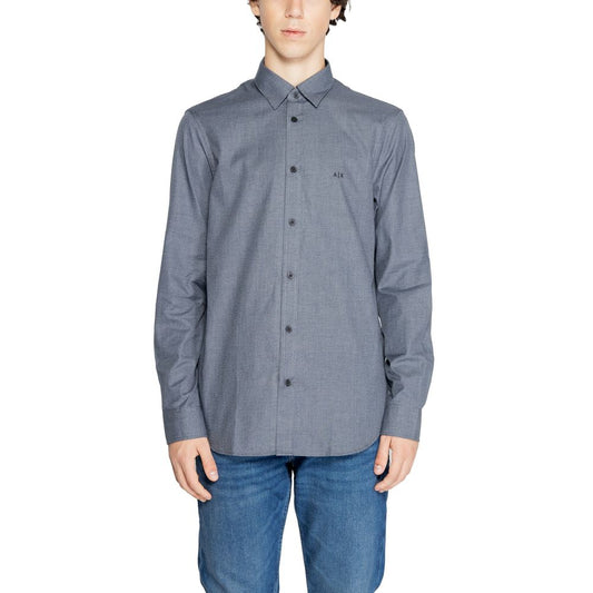 Camisa de vestir Armani Exchange de algodón azul