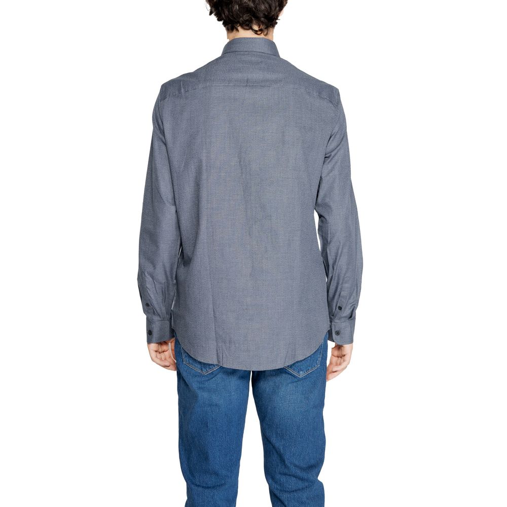 Camisa de vestir Armani Exchange de algodón azul