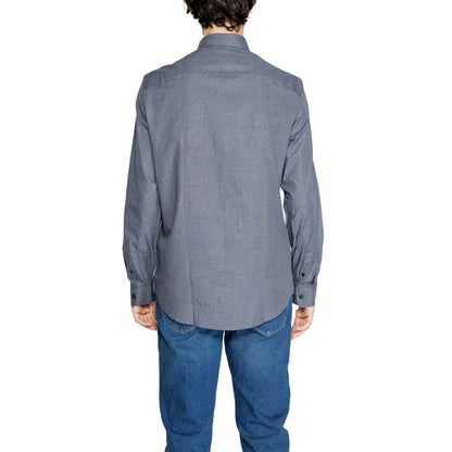 Camisa de vestir Armani Exchange de algodón azul